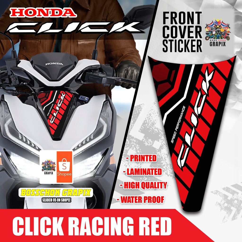 Honda Click 125i 150i Front Visor Sticker Decals (Printed and Laminated) Free random stickers