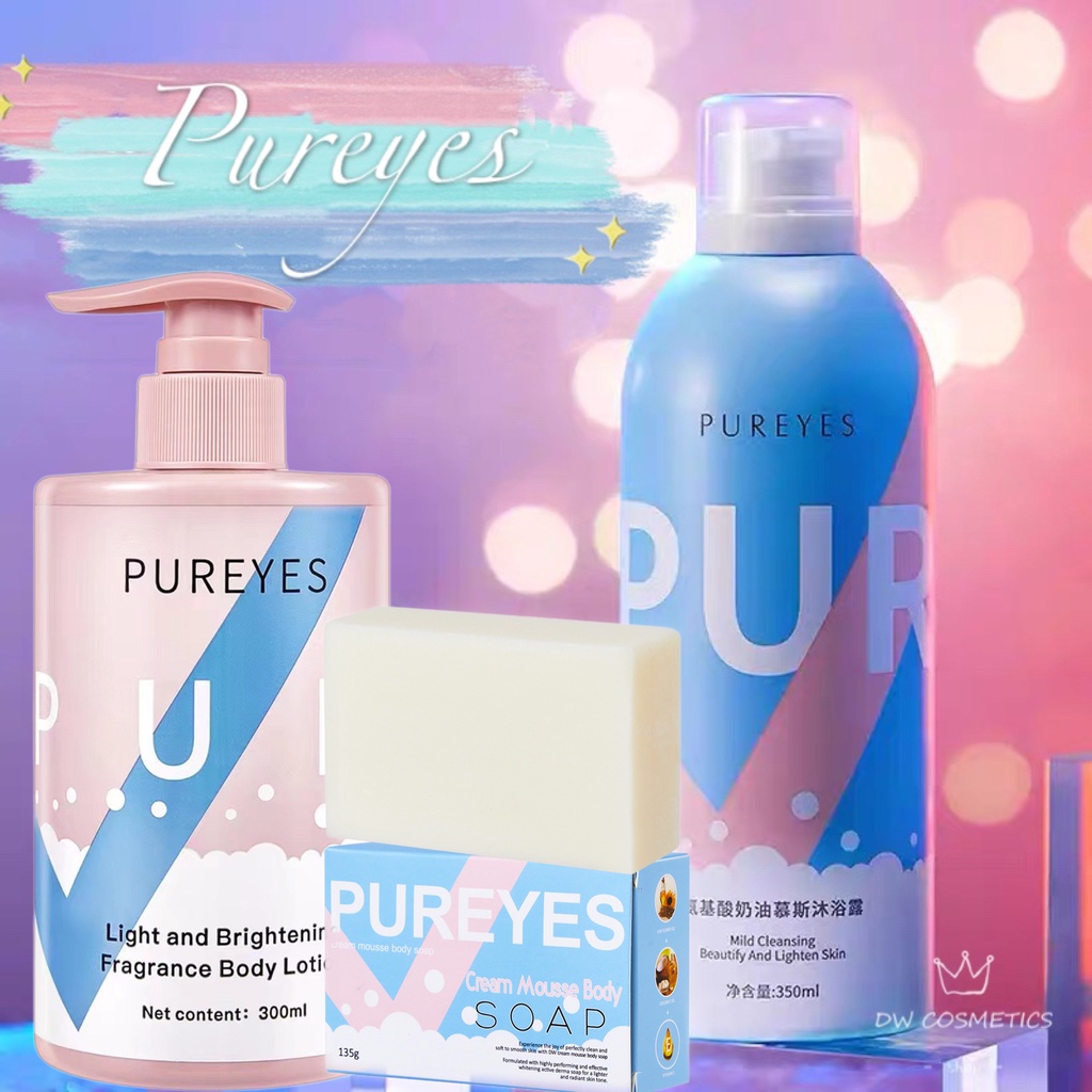 Pureyes Cream Mousse Shower Gel Whitening Perfume Body Wash 350ml Or