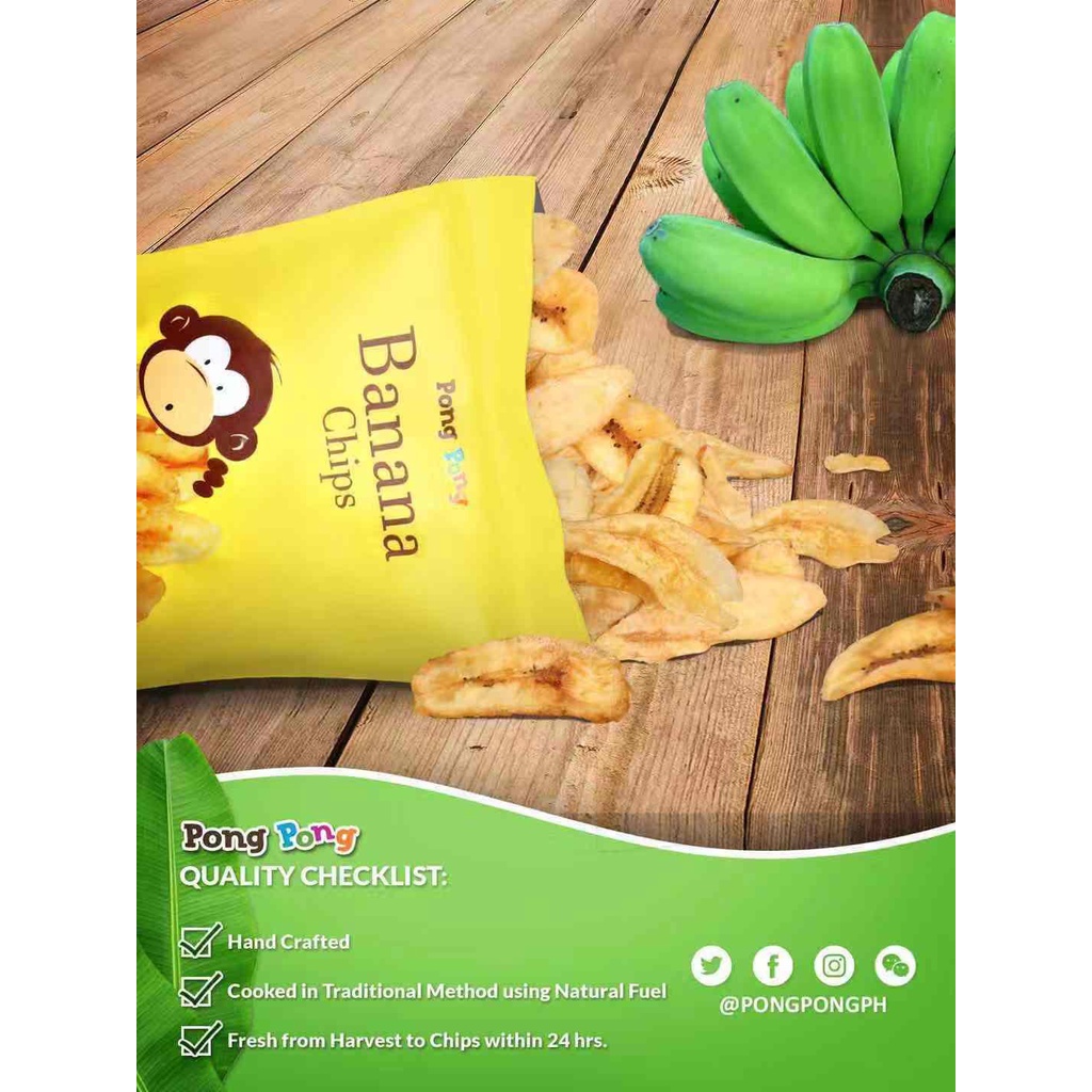 foodstuffPongPong Banana Chips (60grams/pack) Shopee Philippines