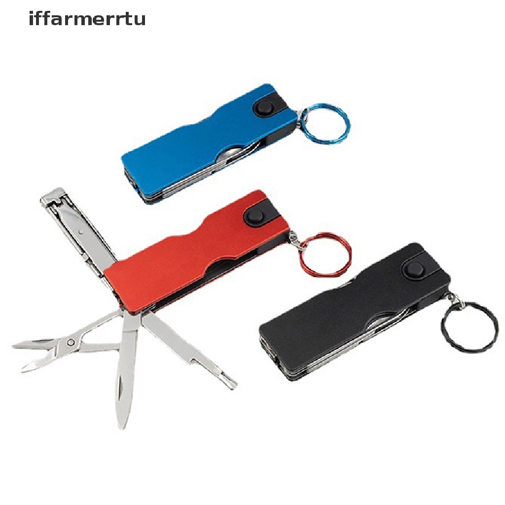 iffar Pocket Tools Multi Hiking Gears Outdoor Mini Keychain LED Light