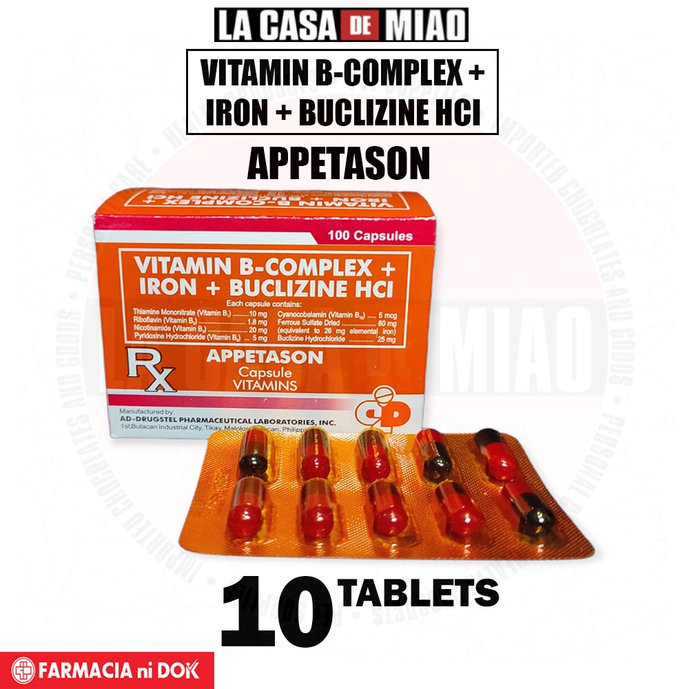 Appetason Vitamins (Vitamin + Iron + Buclizine HCI) La Casa