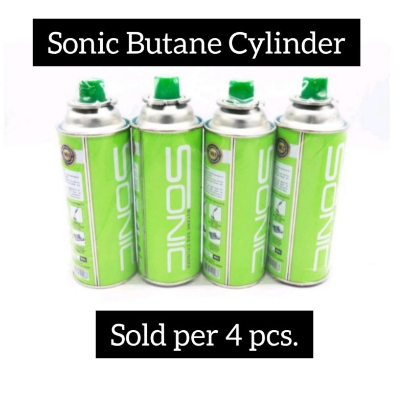 Sonic butane Gas SOLD per Can and By 4's | Shopee Philippines