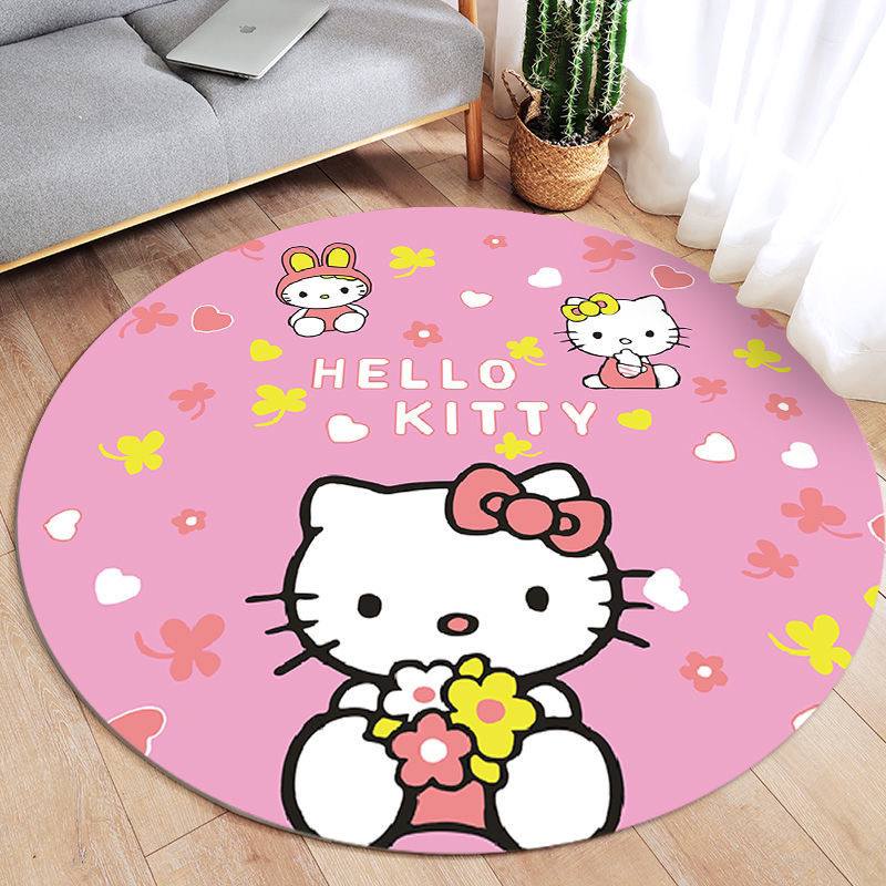 HelloKitty Tom & Jerry Round Rug Washable Luffy Round Mat Doraemon