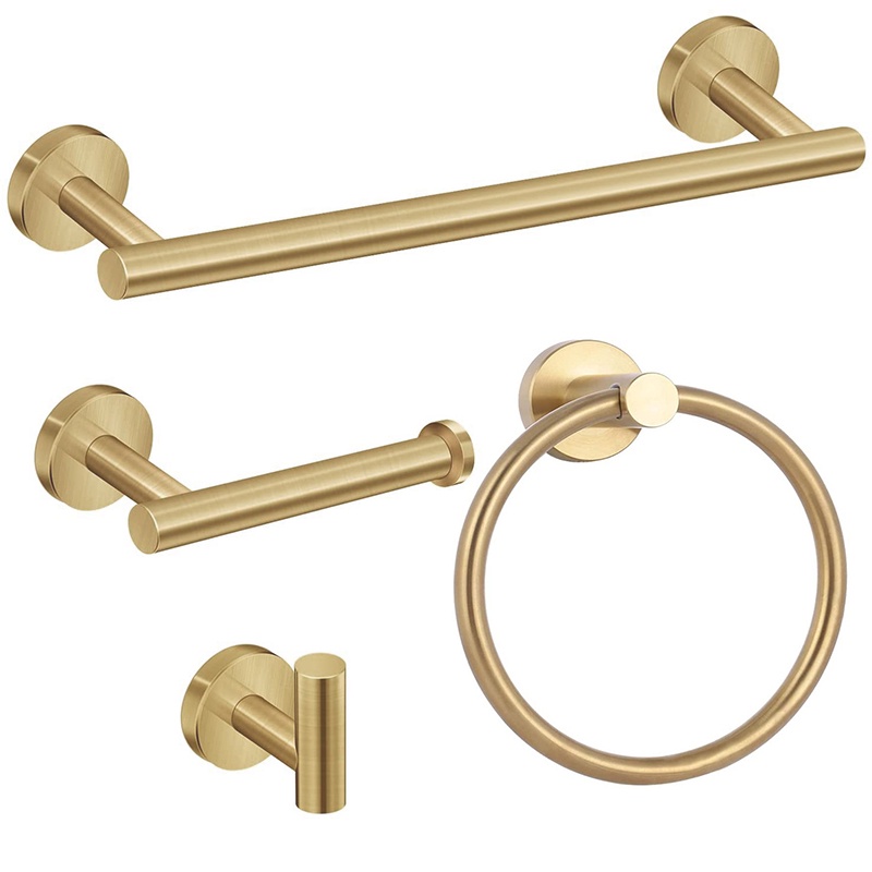 4Pcs/Set Towel Holder Toilet Paper Holder Bath Towel Hook Towel Ring