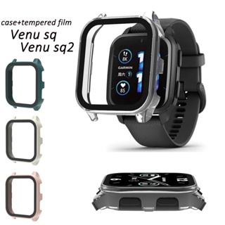 Case + Screen Protector for Garmin VivoActive 5 Tempered Glass Anti-scratch  Film Bumper Protective Case Cover Accessories