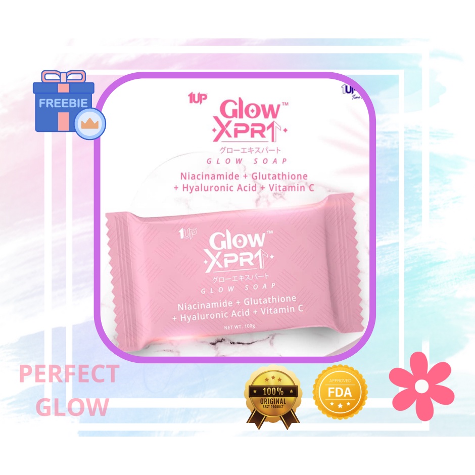 1UP Glow Xprt Soap Niacinamide Glutathione Hyaluronic Acid Vit C