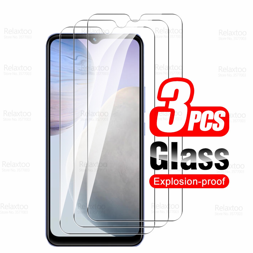 3Pcs Full Cover Tempered Glass For Vivo Y02 Screen Protector On VivoY02 ...