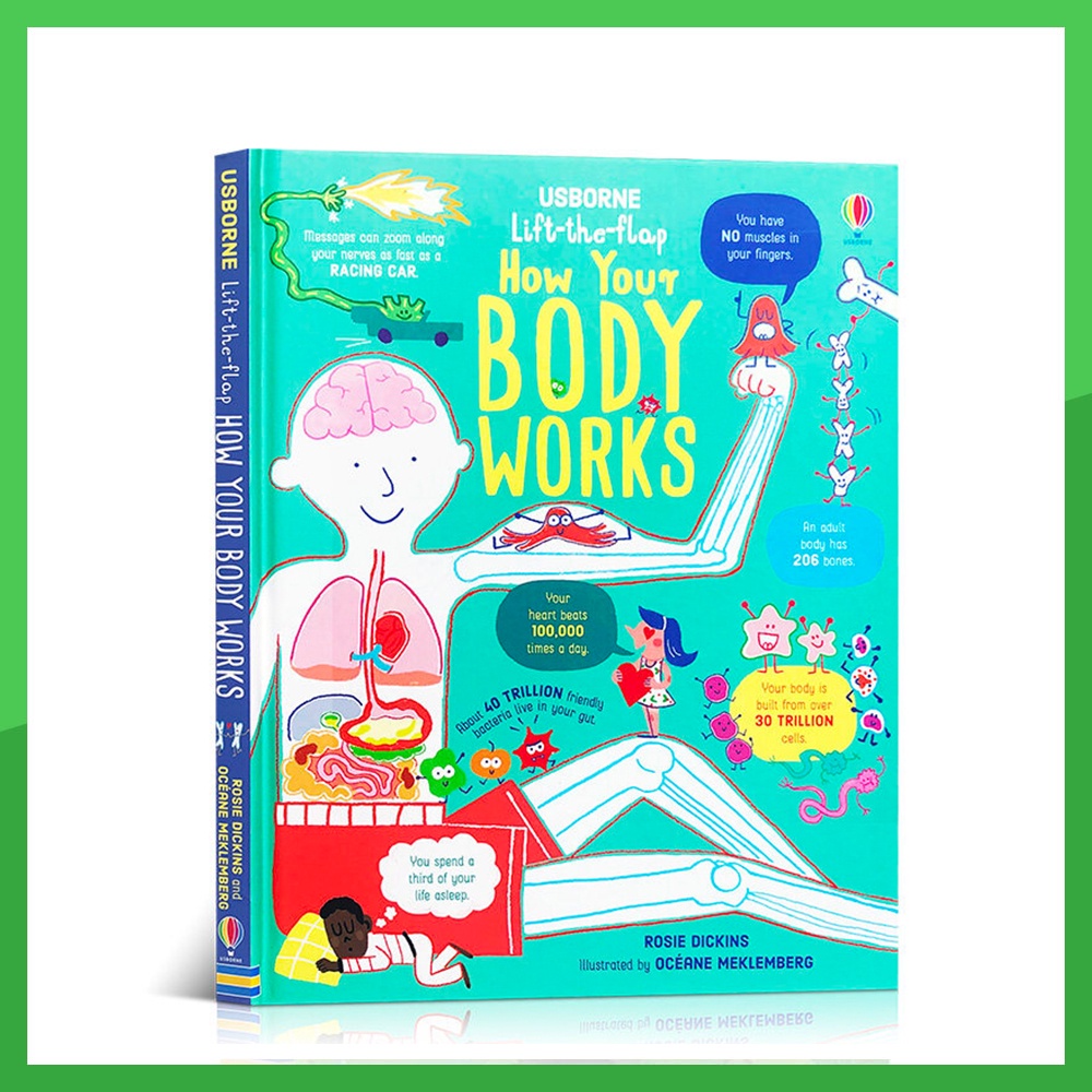 Usborne LifttheFlap How Your Body Works Human Knowledge kids English Science 3D cardboard Book