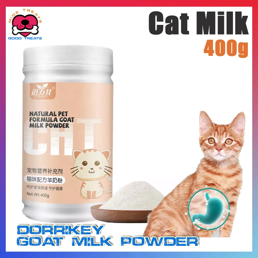 Dorrikey Cat Milk Natural Pet Formula Goat Milk Powder Supplements For Kittens 400g (FOR CAT