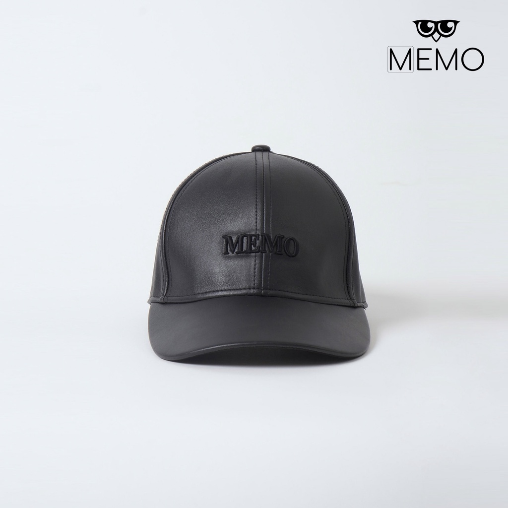 Memo Leather Baseball Cap For Men (Black/Cream) | Shopee Philippines
