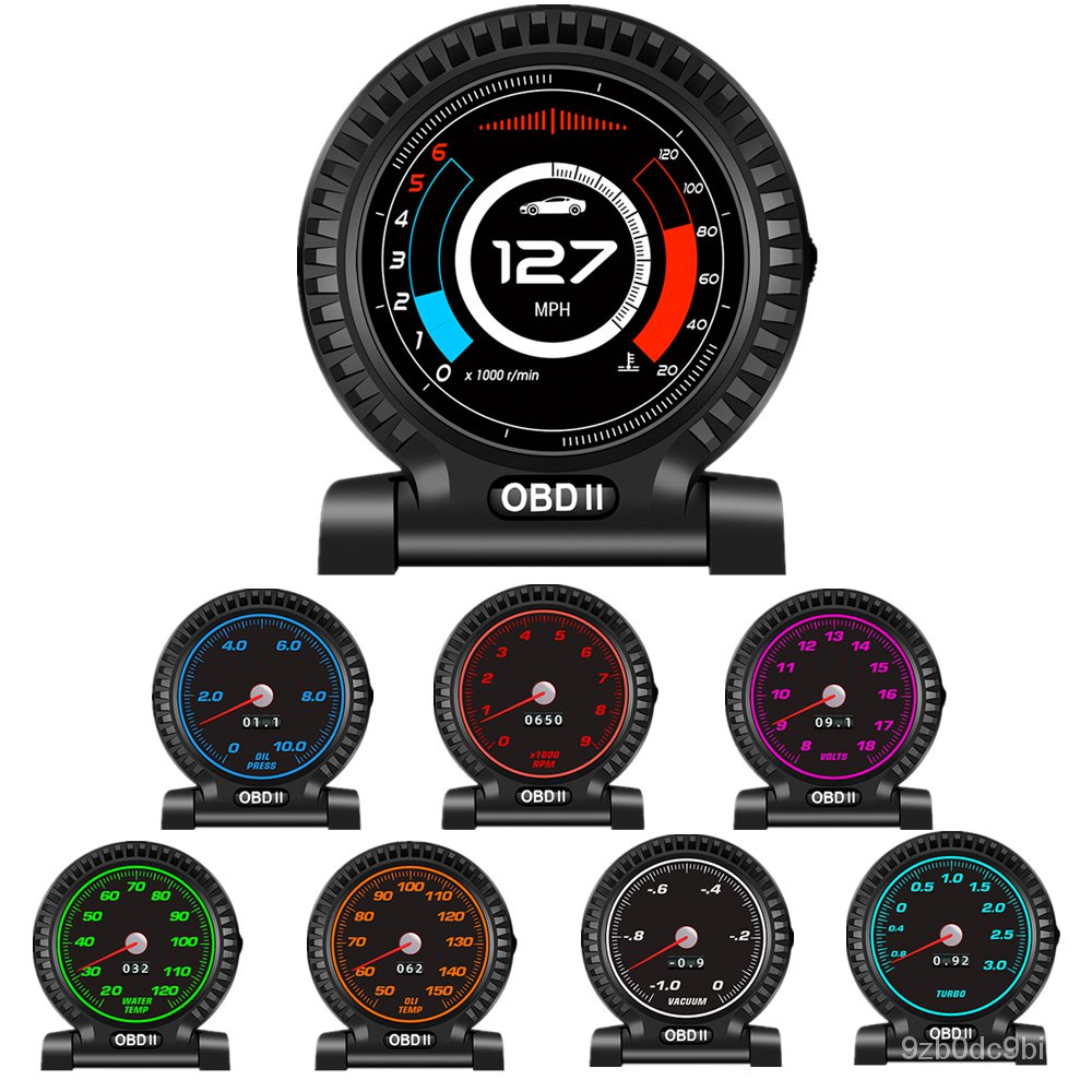 Car Gauge Boost Onboard Computer Digital OBD 2 HUD Display Speed RPM