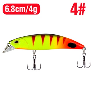 1Pcs 6.8cm/4g Slow Sinking Minnow 3D Eyes Laser Trolling Fishing Lure  Swimbait Freshwater Saltwater Fishing Bait