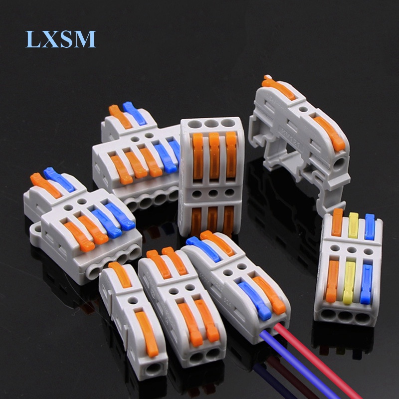 LXSM Fast Cable Wire Connector Reusable Spring Terminal Electric Wire ...