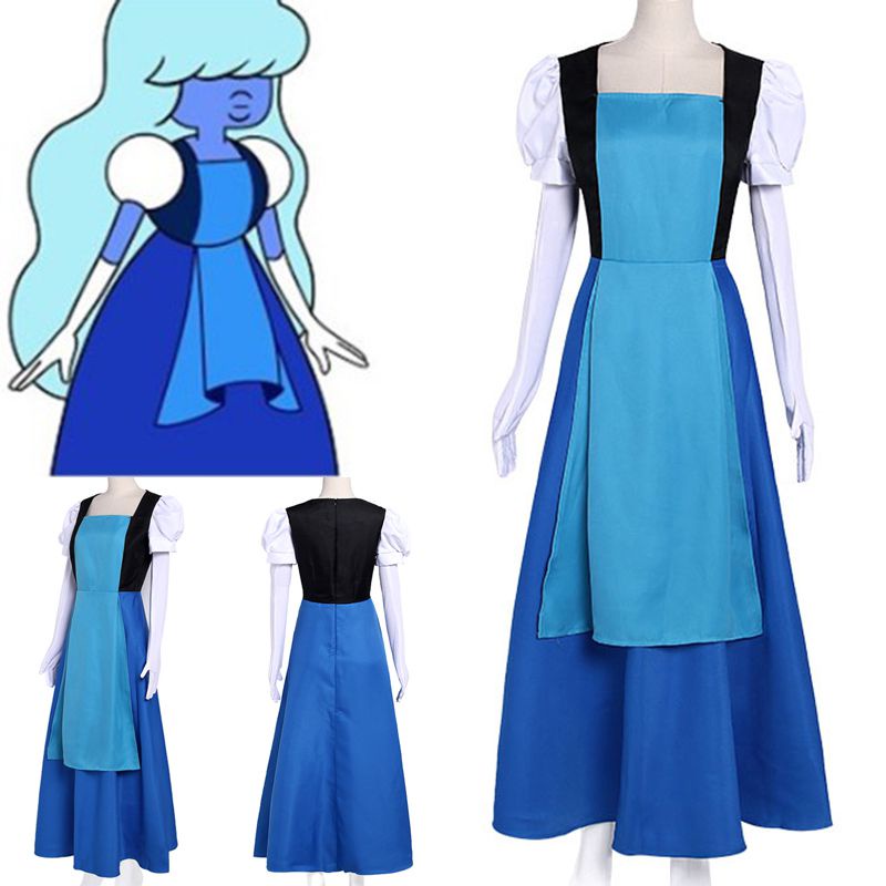 Stunning Blue Sapphire Gown Dress For Steven Universe Cosplay And ...