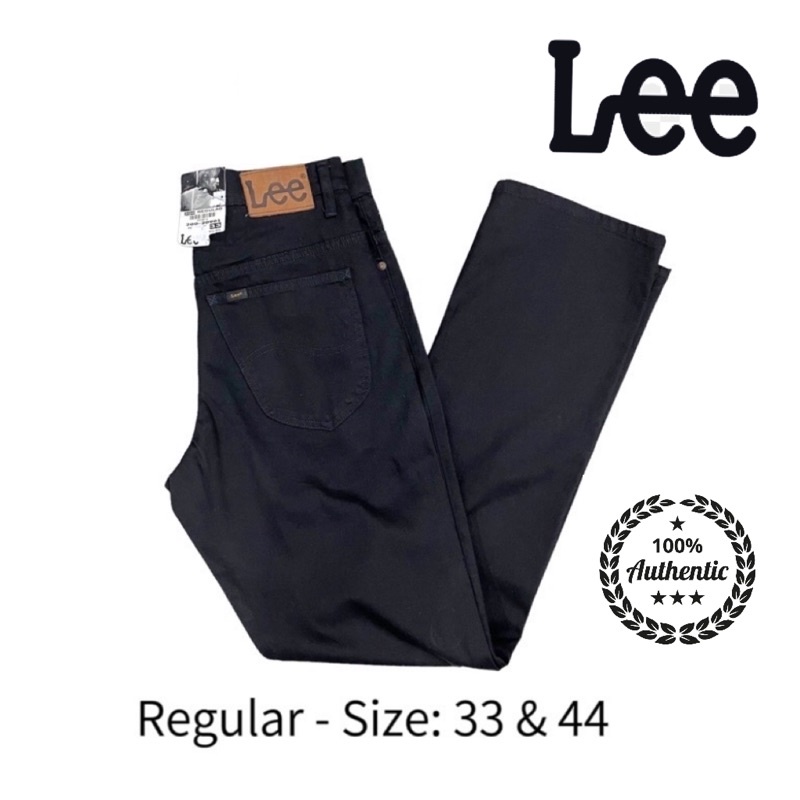 Lee Men's Jeans Regular Fit Super Black Size 33 40 44 / Seluar Jeans