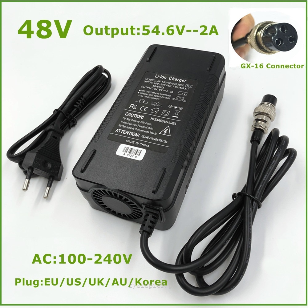 48v Lithium batterieladegerät für e-Bike Elektro-Scooter gx16-3 12mm