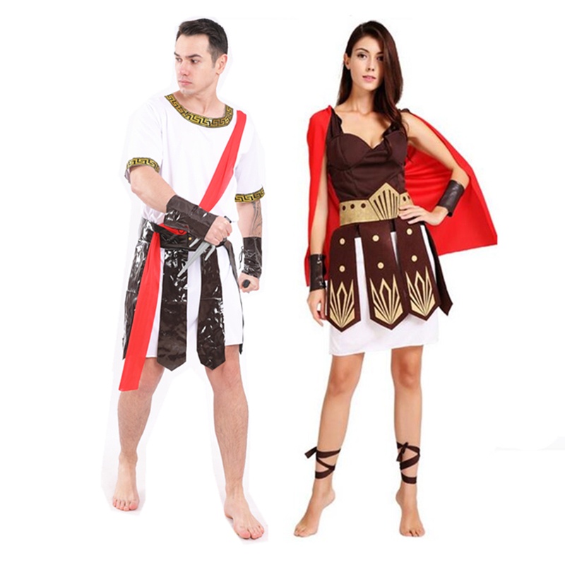 Adult Greek Roman Cosplay Warrior Gladiator Costume Men Women Clothing New Year Halloween Fancy 8516