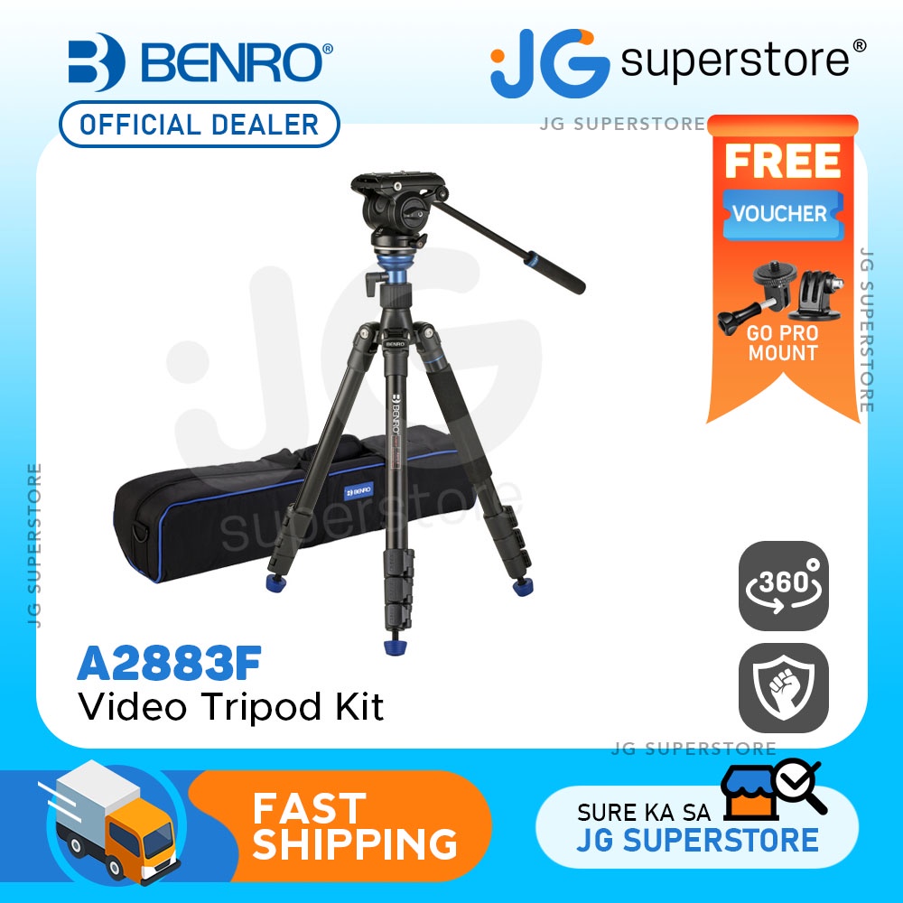 Benro A2883FS4PRO ReverseFolding Aluminum Travel Tripod w/ S4 Pro