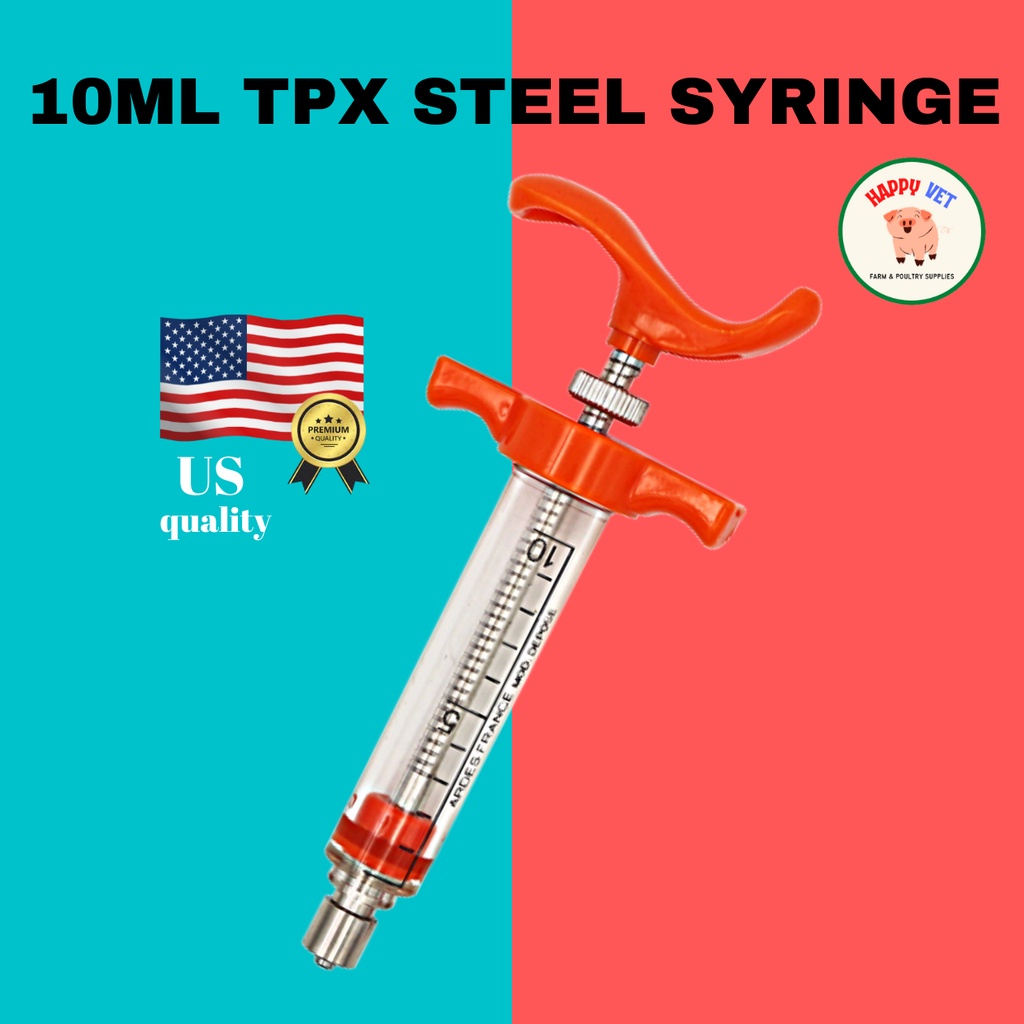 10 mL US Quality syringe TPX Syringe Heavy Duty Veterinary Syringe 20 ...