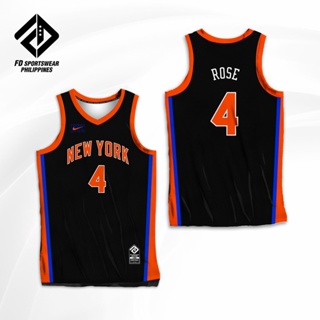 2023 NY Knicks ROSE #4 Black City Edition NBA Jerseys