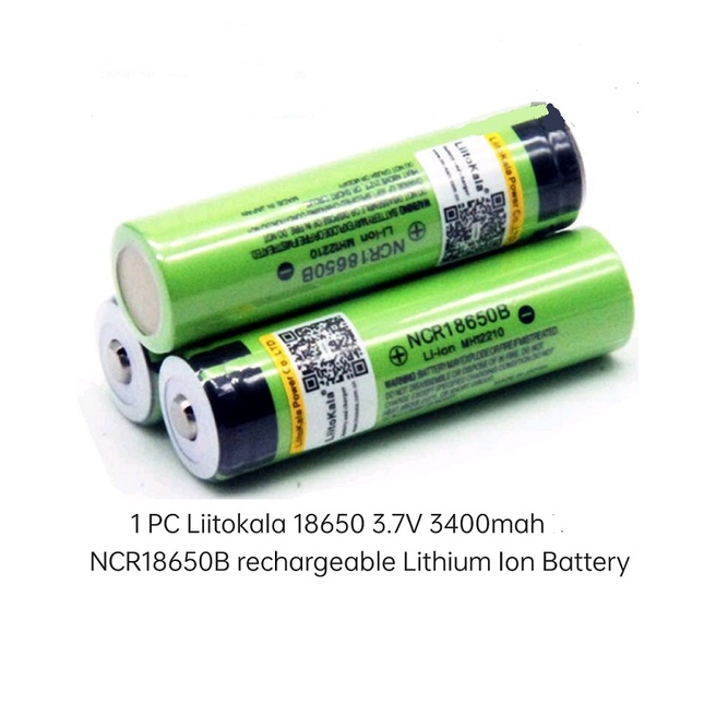 Original LiitoKala Rechargeable Battery 18650 3400mAh 3.7V Liion