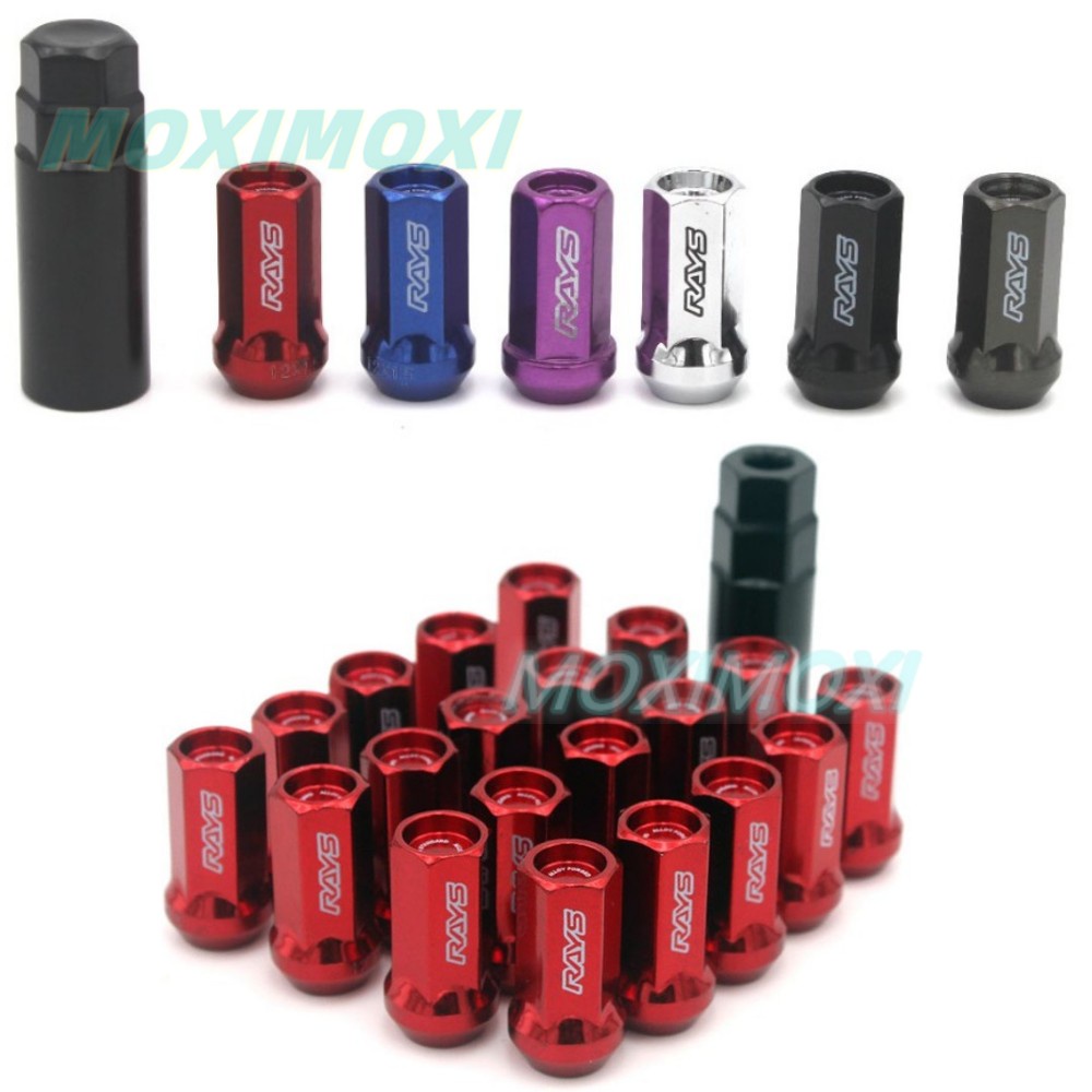M12x1.5 RAYS Lug Nuts Chrome Iron Length 42MM JDM Sport Racing Car ...