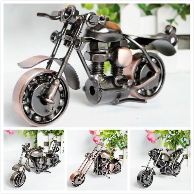 ₪20 Kind 15cm Hmade Vintage Iron Motorcycle Model Motor Figurine Metal