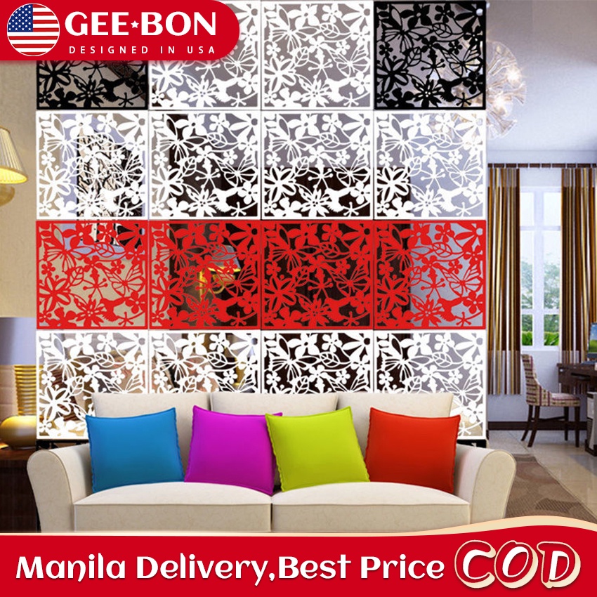 Lchen Hanging Room Divider 12 Pieces White Panels Solid Panel Room Divider Home Decoration (Mixed, 40 X 40 X 0.1 Cm
