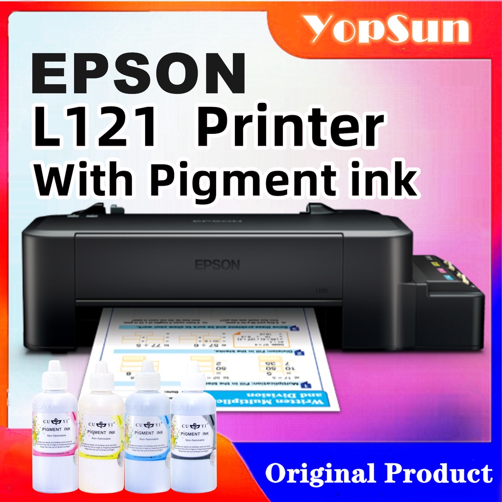 EPSON L121 Inkjet Printer With Pigment Ink Inktank System Shopee