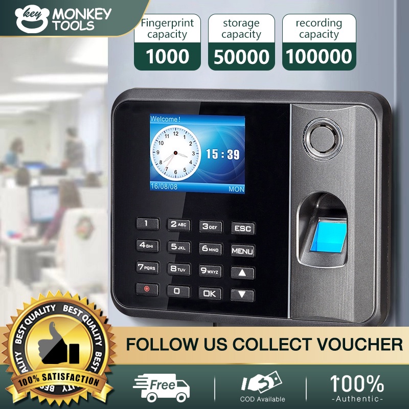 Biometrics Fingerprint Time Attendance Machine Household Security ...