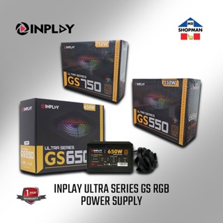 Inplay Ultra RGB 450w 550w 650w 750w True Rated Power Supply PSU 80 ...