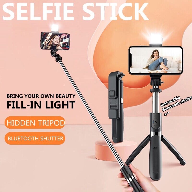 In Multifunctional Selfie Stick Rotation With Led Light Monopod Tripod With Remote