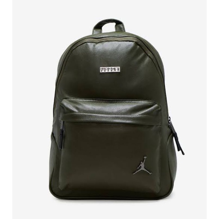 JORDAN REGAL AIR FAUX LEATHER BACKPACK OLIVE CANVAS Shopee Philippines