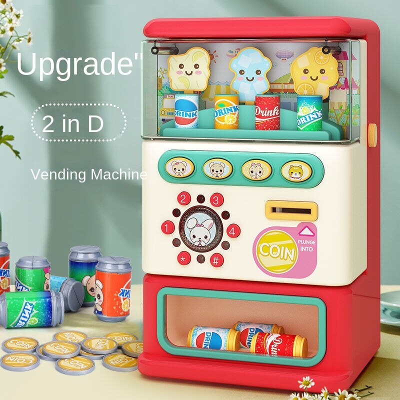 [Ready Stock] Children's Beverages Vending Machine Toys Boys Girls Coin ...