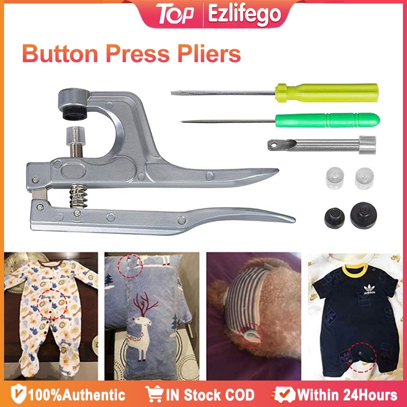 1Set Snap Button Plier T3 T5 T8 Metal Pressure Pliers Plastic Snap