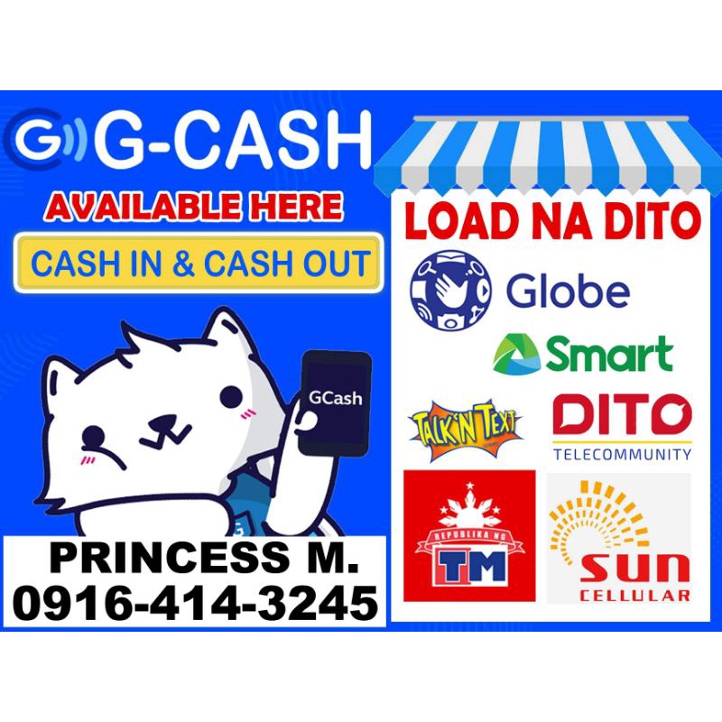 TARPAULIN Gcash Landscape with editable gcash number and name  Shopee Philippines