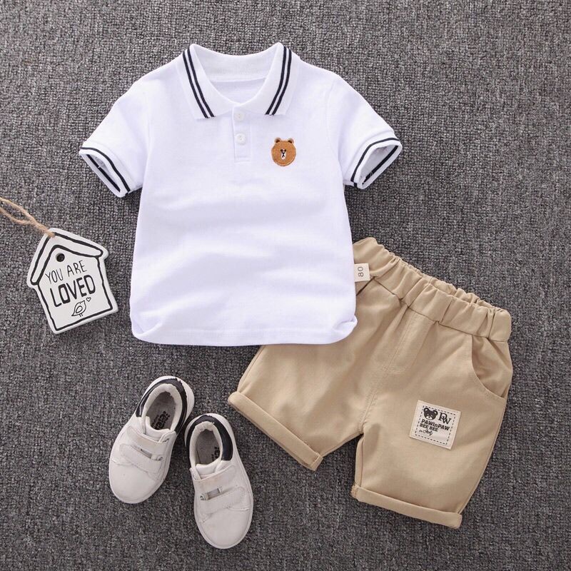 Baby boy clothes Kids clothes boy set baby terno boy polo t-shirt ...