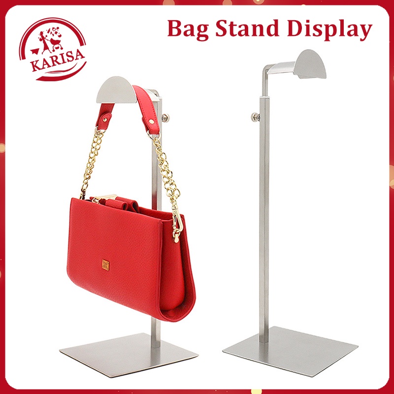 Adjustable Height Bag Stand Display Metal Handbag Rack Display Holder ...