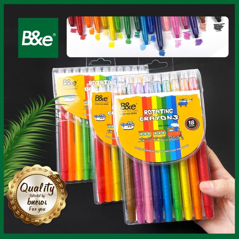 Bnesos Stationary School Supplies B&e Rotating Crayons 8-12-18Colors ...