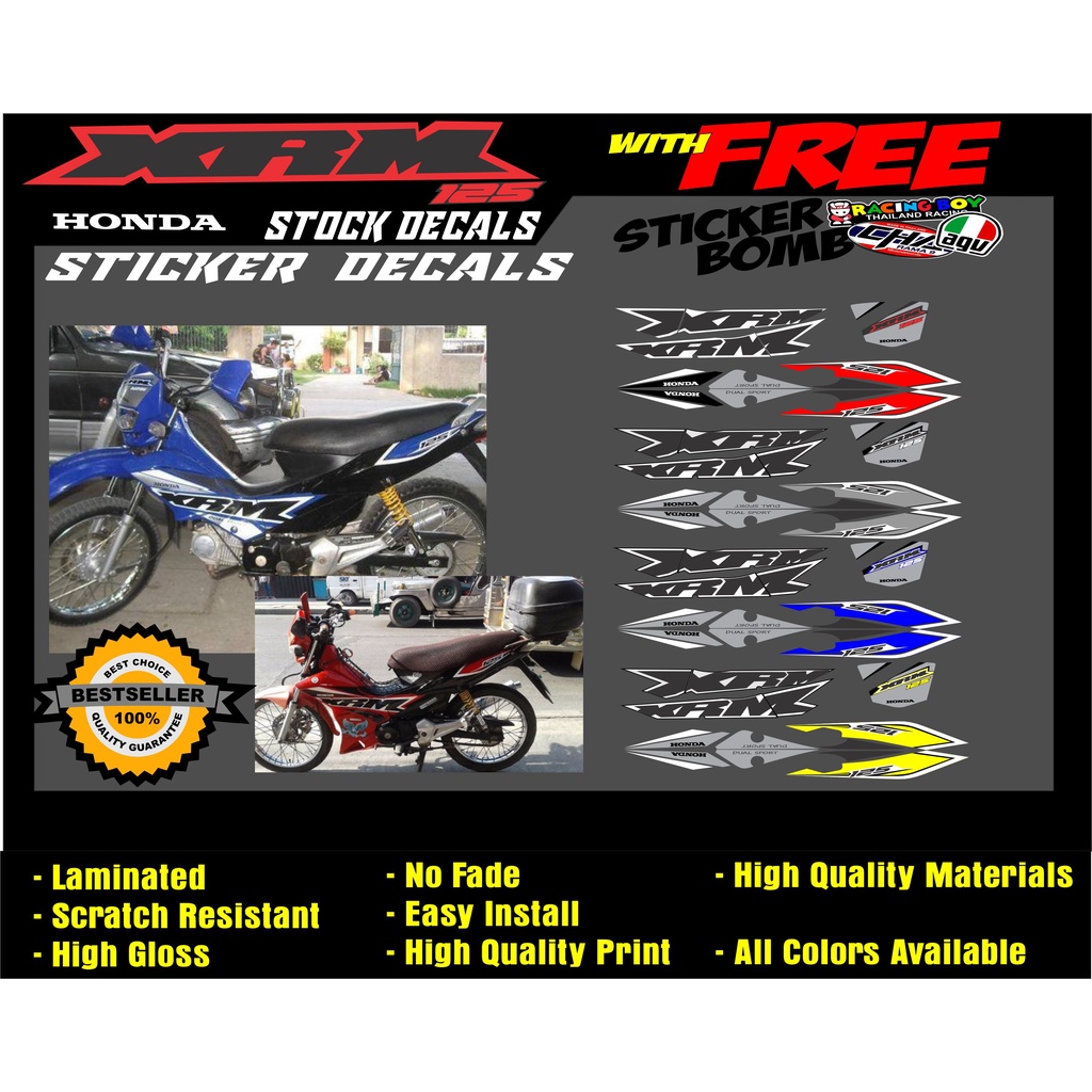 XRM 125 stock Sticker decals | Shopee Philippines