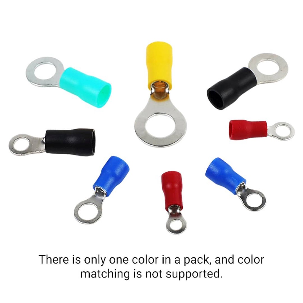 50pcs RV1, RV2, RV3 Ring insulated terminal Cable Wire Connector Crimp