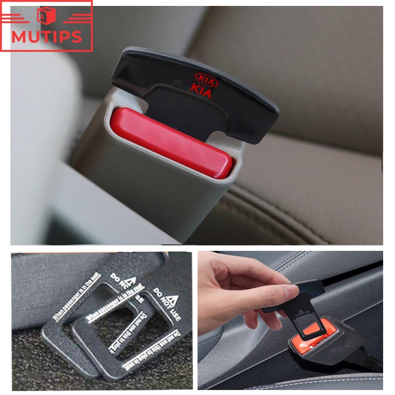 KIA 1/2Pcs Car Safety Seat Belt Buckle Clip Metal Hard Plug Alarm