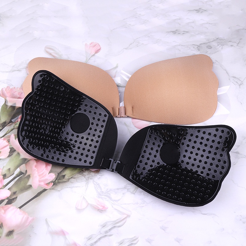 Breathable Women Invisible Silicone Bra Reusable Washable Nipple Tape ...