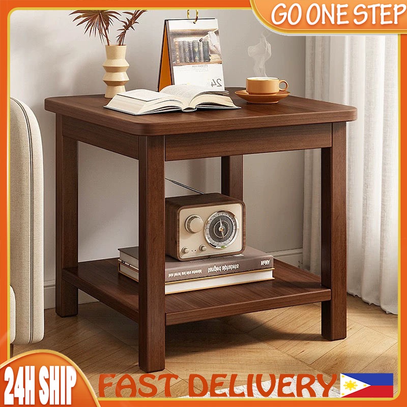 Side Table Solid Wood Square Table Modern Simple Corner Table Balcony