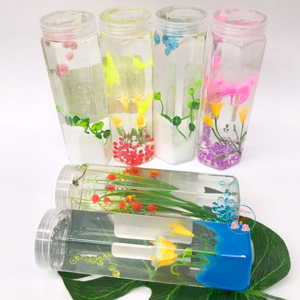 420gr long jar slime with beautiful flowers and leaves code QRC4 DALL ...