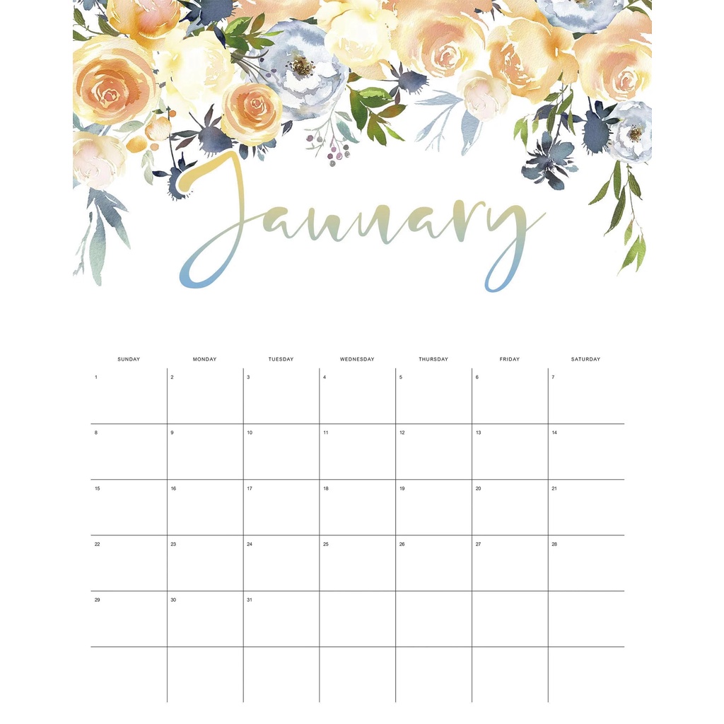 Calendar 2024 Floral Drop Design | Shopee Philippines
