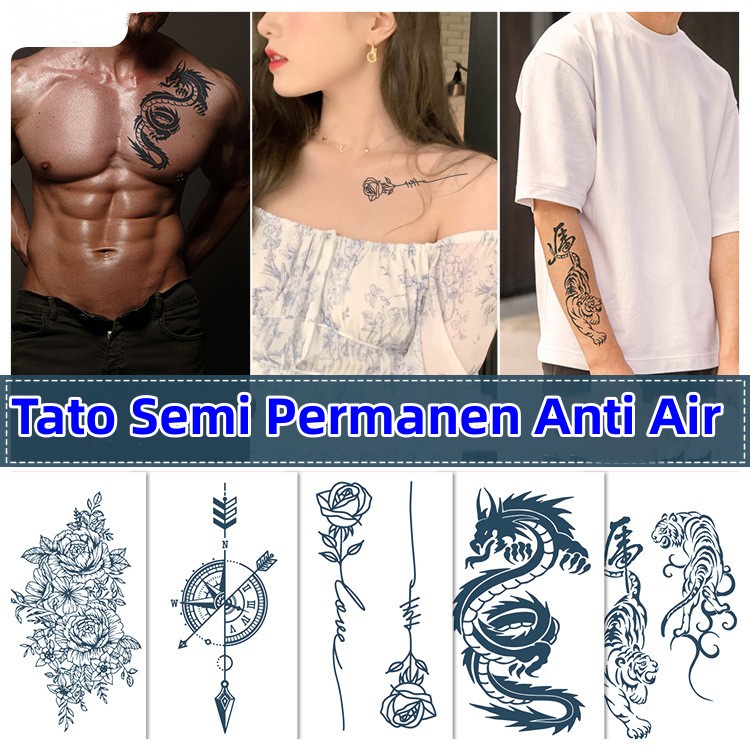 Semi Permanent Tattoo Sticker Long Lasting Temporary Tattoo 15 Days
