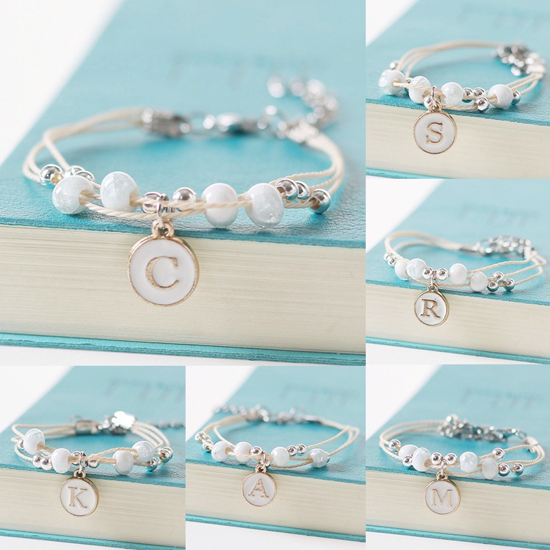 YO Imitation Shell Alphabet Friendship Bracelet Couple Bracelet Jewelry