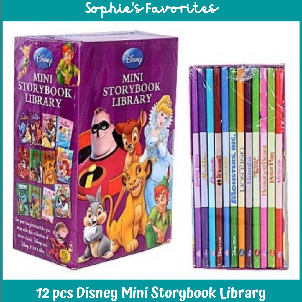 12pcs. Disney Mini Storybook Library | Shopee Philippines
