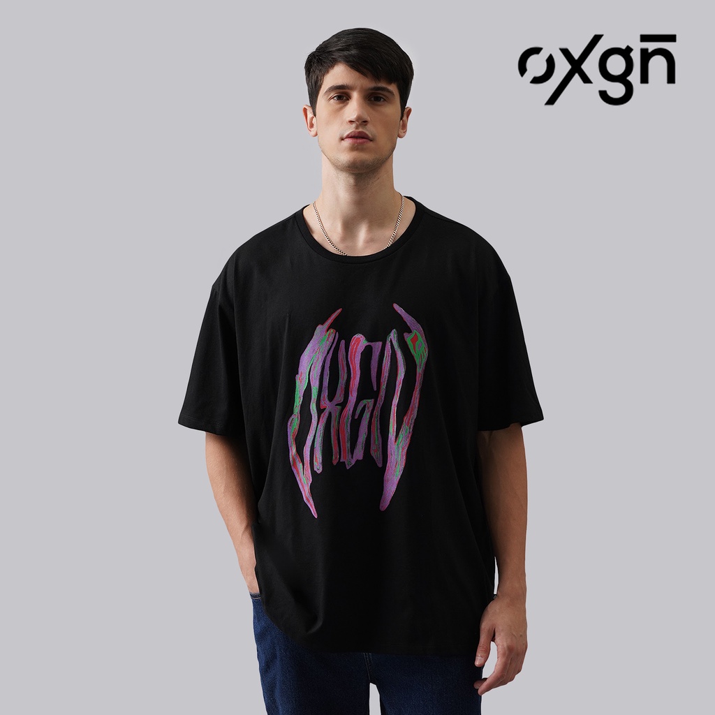 OXGN Logo Graphic T-Shirt With Special Print For Men (Black) | Shopee ...